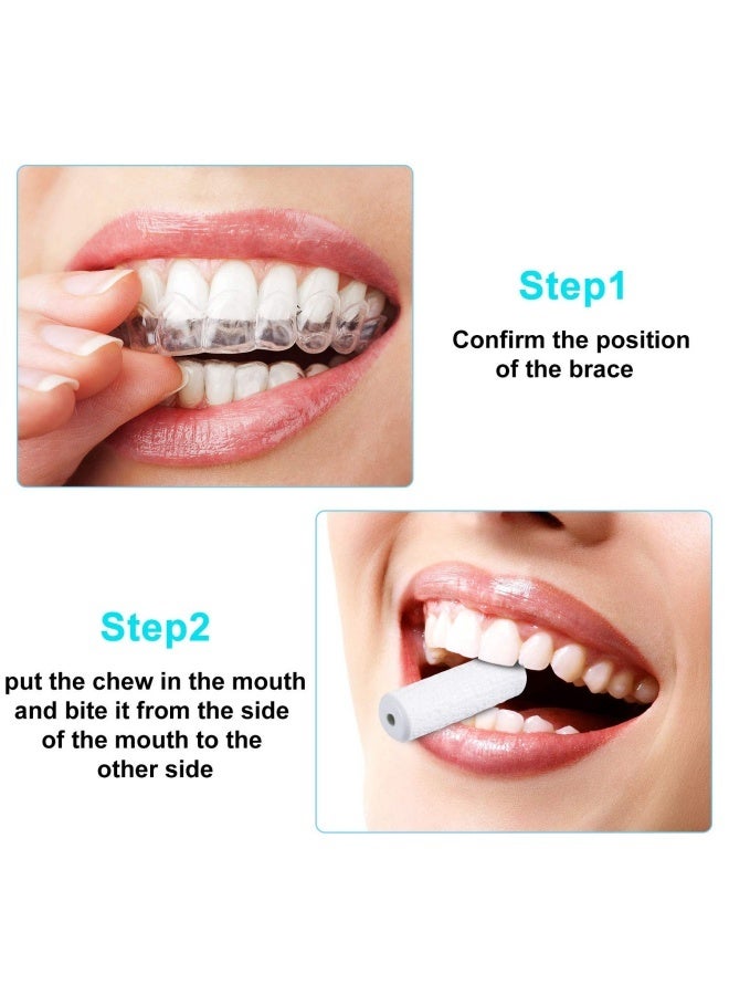 6 pcs aligner chews, medical grade silicone orthodontic chews, aligner tray seat chews, for Invisalign aligners, mint color, strawberry flavor, original, free carrying case, suitable for travel and storage - Image 3