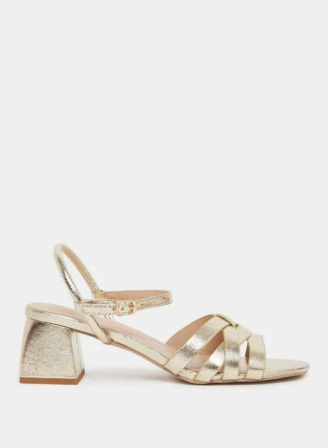 Styli Styli Sling Back Block Heel Sandals
