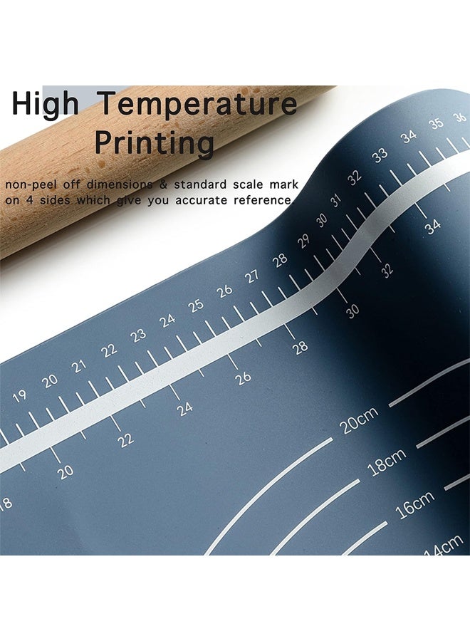 DUNISO حصيرة خبز سيليكون كبيرة، حصيرة متعددة الوظائف للعجين، حصيرة طاولة مقاومة للحرارة وغير لاصقة، مضادة للانزلاق ومقاومة للماء، قابلة لإعادة الاستخدام، لتمديد العجين والقياسات، 65 * 45 سم - Image 5