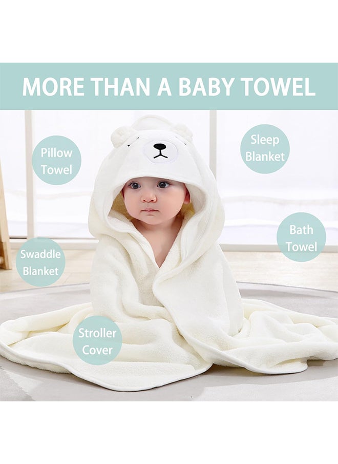 Hihonor - Baby Hooded Bath Towel,80 X 80 Cm Large Size Bath Towel,Pure Cotton Material,Soft and Absorbent Without Pilling,Suitable for Baby Boys and Baby Girls - Image 1