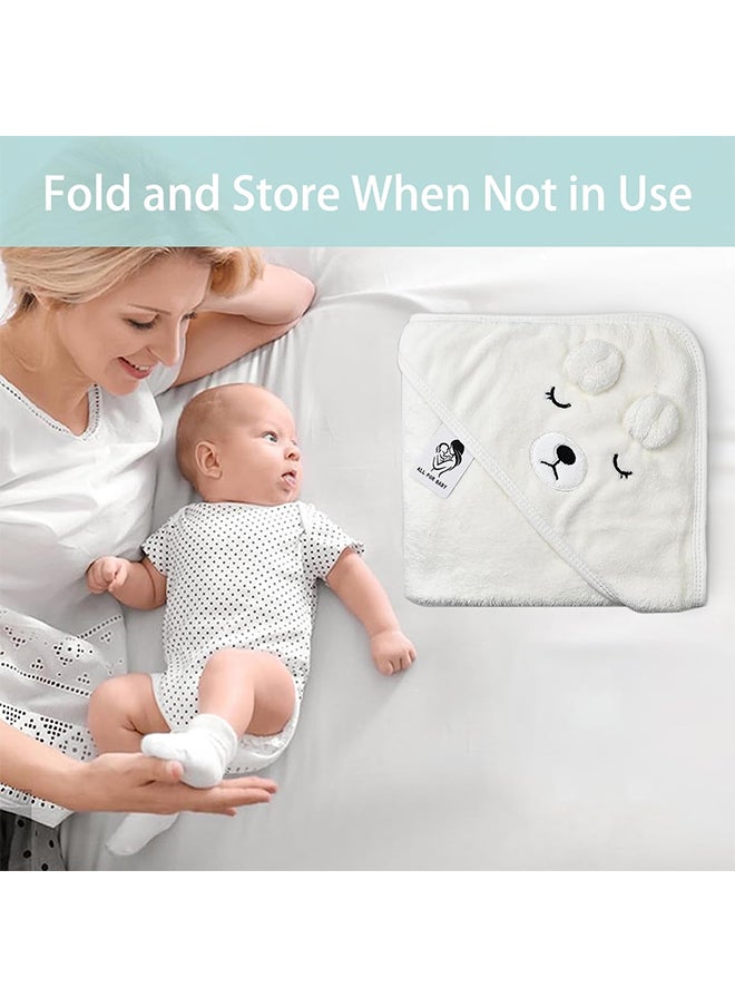 Hihonor - Baby Hooded Bath Towel,80 X 80 Cm Large Size Bath Towel,Pure Cotton Material,Soft and Absorbent Without Pilling,Suitable for Baby Boys and Baby Girls - Image 1