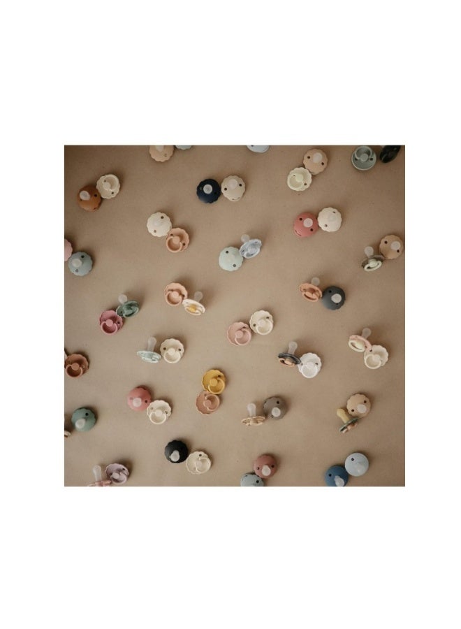 FRIGG Daisy Silicone Baby Pacifier 6-18M 2-Pack Cream/Powder Blush - Size 2 - Image 5