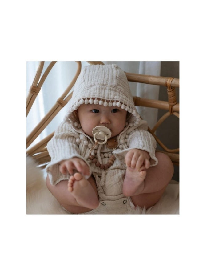 FRIGG Daisy Silicone Baby Pacifier 6-18M 2-Pack Cream/Powder Blush - Size 2 - Image 4