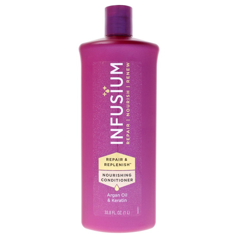 Infusium Repair and Replenish Nourishing Conditioner - Hair Conditioner with Keratin, Argan Oil, and Ceramides - Suitable for All Hair Types - 33.8 oz - Image 1