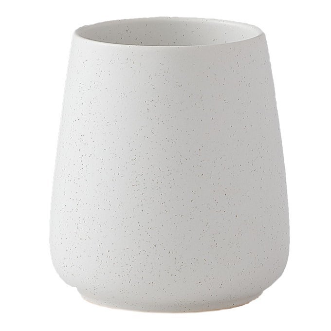 SPECKLED WHITE CERAMIC TOOTHBRUSH HOLDER BATHROOM TOOTH BRUSHING HOLDERS TOOTHBRUSH CUP TOOTHPASTE ORGANIZER FOR BATHROOM COUNTERTOP MAKEUP BRUSH HOLDER PEN HOLDER FOR HOME DESKTOP STORAGE