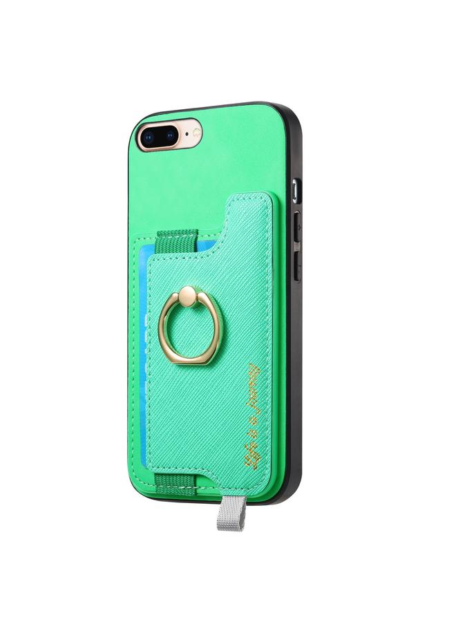 اس-توب جراب هاتف iPhone XR Retro Magsafe Cross من الجلد مع حامل حلقة وحقيبة بطاقات - Image 2