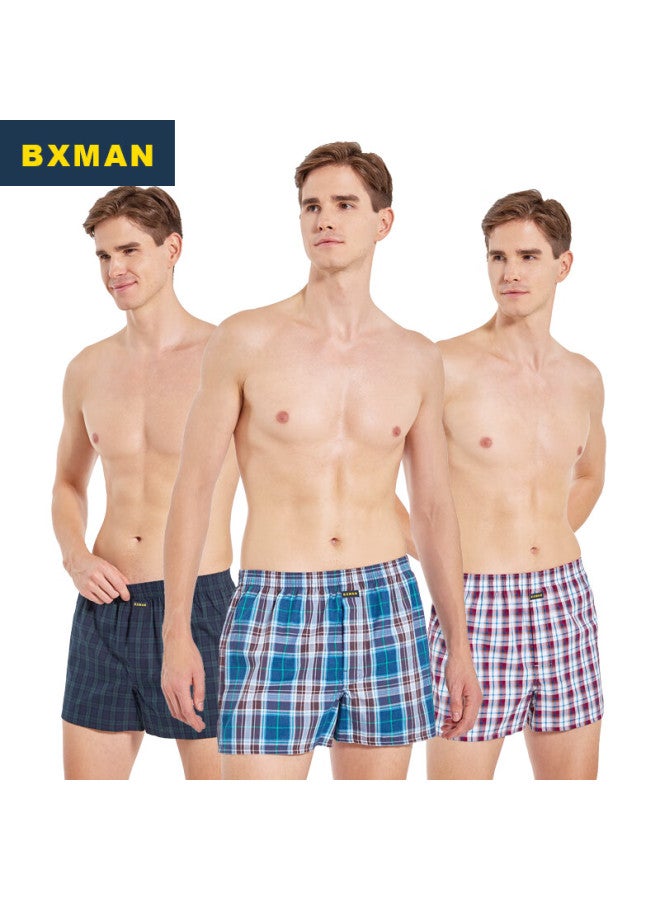Bxman Arlo Loose Men's Underwear Men's Flat Angle Pants Pure Cotton Woven Shorts Men's Pajamas Cbt567 180xl - Image 1