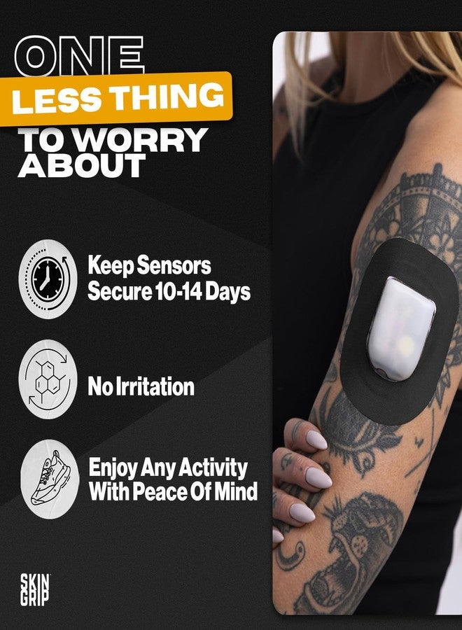 Skin Grip Insulet Omnipod 5 Adhesive Patches Waterproof & Sweatproof (Also Fits Omni pod Dash), Pre-Cut Medical Tape, Ultimate Insulin Pump Protection, Diabetic Sensor Covers, 20-Pack, Black - Image 4