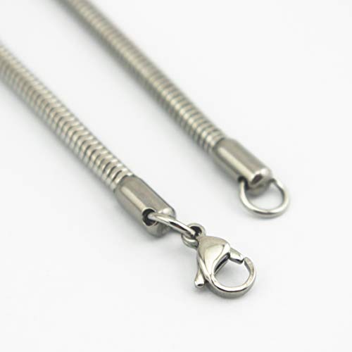 Glory Qin Stainless Steel Necklace Snake Chain Necklace with Lobster Clasps for Jewelry Making (4.2mm, 26 Inches) - Image 5