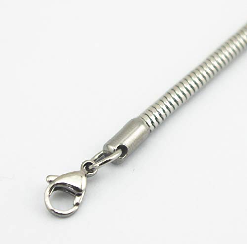 Glory Qin Stainless Steel Necklace Snake Chain Necklace with Lobster Clasps for Jewelry Making (4.2mm, 26 Inches) - Image 2