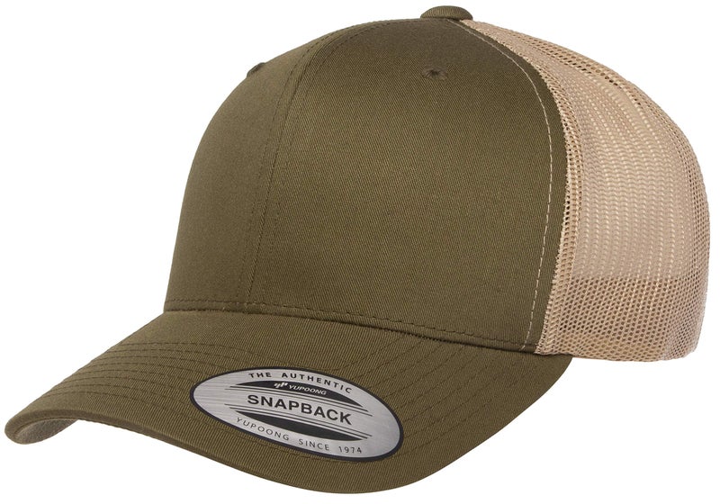 Yupoong YP Classics Retro Trucker Cap MossKhaki OSFA - Image 3