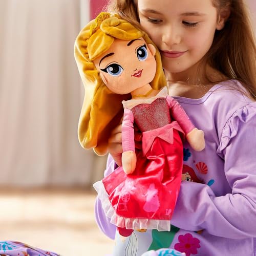 Disney Store Official Princess Plush Doll Aurora from Sleeping Beauty Medium 14 Inches Soft Plushy with Embroidered Features Princess Toys for Girls Disney Dolls Stuffed Animals for Girls - Image 5