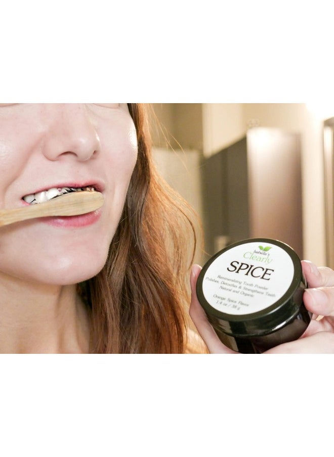 Isabella's Clearly - Isabella’s Clearly Spice Remineralizing Tooth Powder | Teeth Whitening Natural Toothpaste Fluoride Free for Adults, Kids, Sensitive Teeth & Gums | Xylitol, Baking Soda, Clay, Calcium, Cinnamon, Clove - Image 1