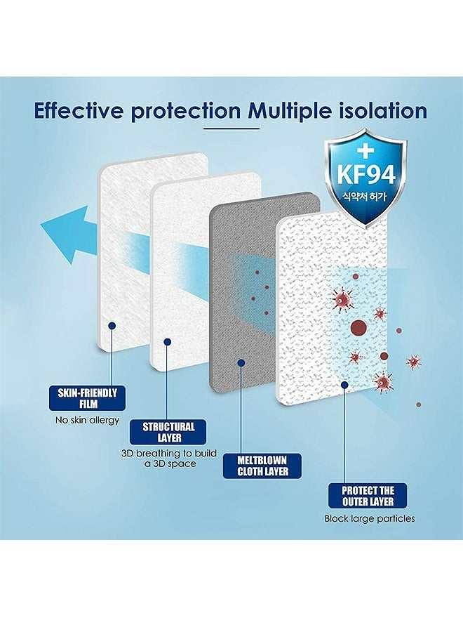 10 Pcs KF94 Disposable Face Safety Mask, Strawberry fragrance 4 Ply Breathable Comfortable Safety Mask, Mouth Face Mask Breathable Mask Unisex (Pink) - Image 3