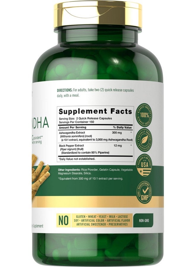 مكمل كارلايل أشواغاندا ٣٠٠٠ ملغ | ٣٠٠ كبسولة | مكمل مستخلص الجذور | غير معدل وراثيًا، خالٍ من الغلوتين - Image 2