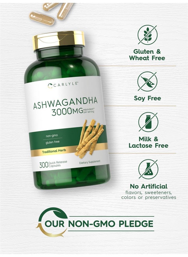 مكمل كارلايل أشواغاندا ٣٠٠٠ ملغ | ٣٠٠ كبسولة | مكمل مستخلص الجذور | غير معدل وراثيًا، خالٍ من الغلوتين - Image 5