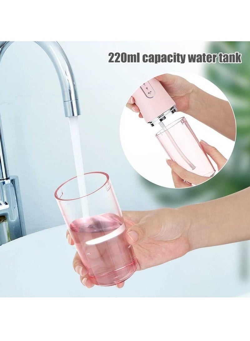ELTRAZONE Water Flosser Dental Oral Irrigator, Portable Rechargeable Teeth Cleaner with 3 Cleaning Modes and 4 Jet Tips, 220ml Large Water Tank, Waterproof Design, Electric Dental Water Jet Pick for Teeth Whitening & Gum Care at Home or Travel  - Image 4