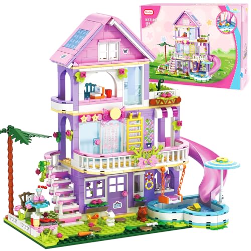 Sitodier Girls Building Blocks Set689pcs Garden Villa House Building Block for Kids 612 and 814Holiday Cottage Bricks Kit Building Toy Xmas Birthday Gift for Girls Kids 6 7 8 9 10 11 12 13 14 - Image 1