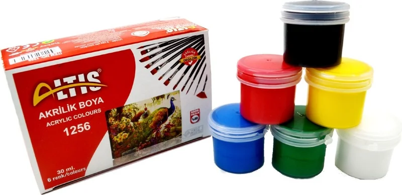 التيس Altıs Acrylic Paint 30 ml x 6 Colors 1256
