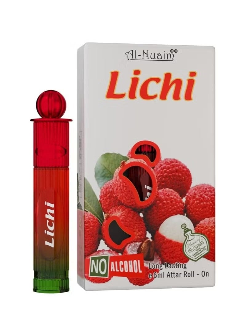 Al Nuaim Al-Nuaim Lichi Attar Roll On Perfume Oil 6ml | Alcohol-Free Concentrated Lychee Fragrance for Men & Women - Image 1