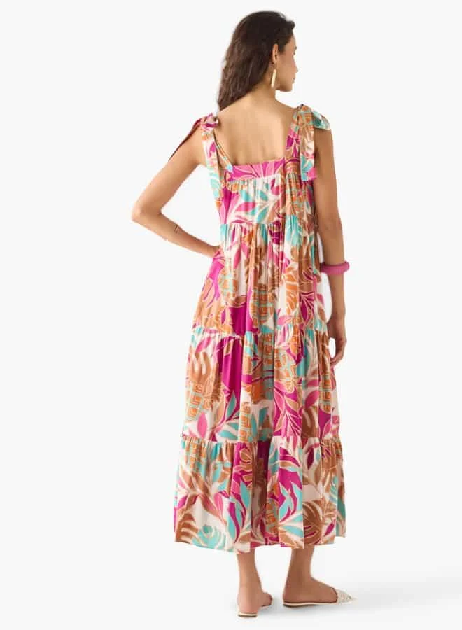Splash FAV Tropical Tiered Dress