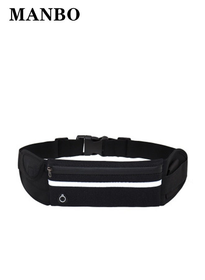 MANBO Sports Running Waist Pack for Men Women, Elastic Phone Bag, Slim Body-Hugging Fanny Pack for Outdoor Running - Image 1