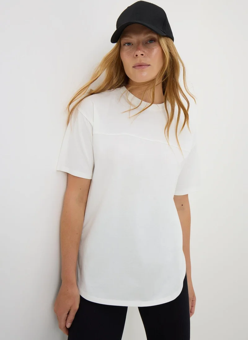 Matalan Cream Longline T-Shirt