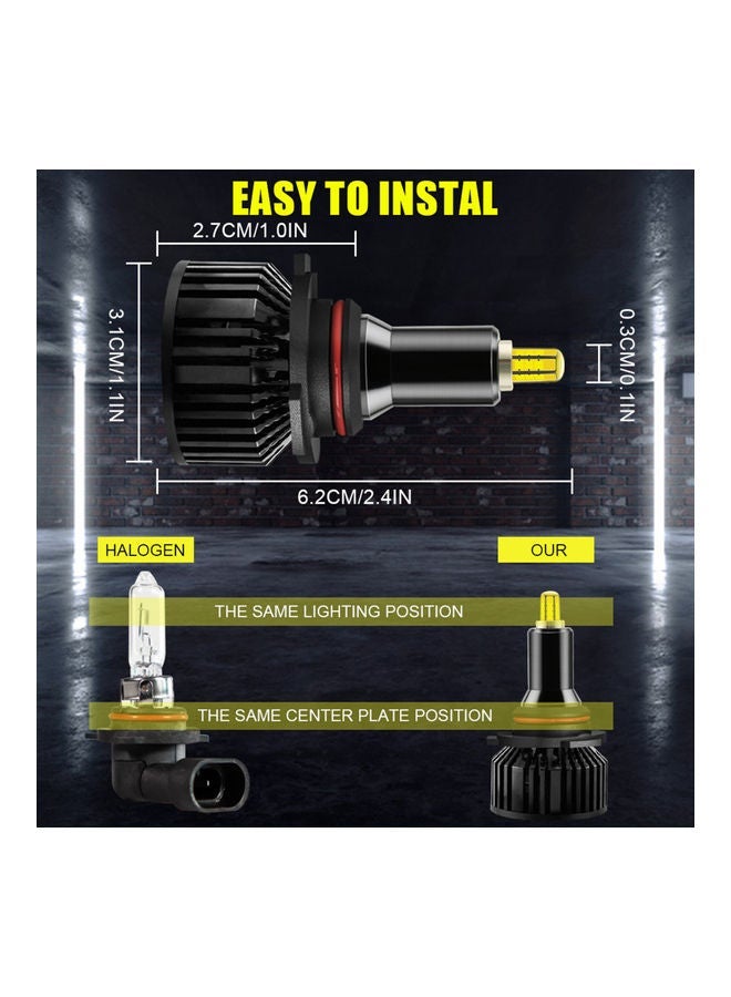 NIBEMINENT 2-Piece Car Adjustable LED Headlights - Image 3
