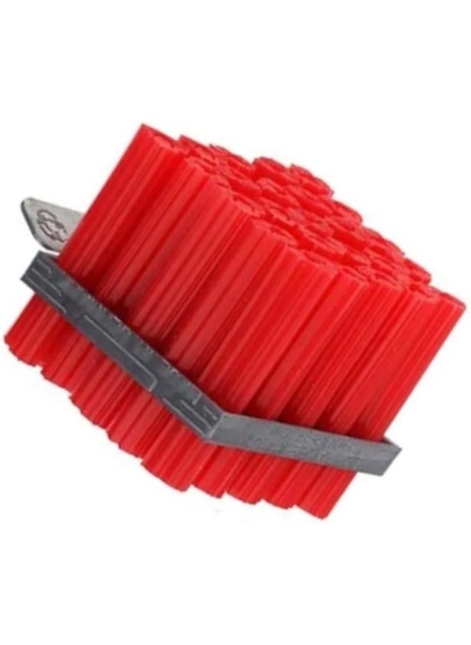 Biella Nylon Column Expansion Screw Anchor Plug, Drywall Plugs For Mirrors, Clocks And Shelving On Walls Etc, 1.5" Red (Pack Of 100)  - Image 3