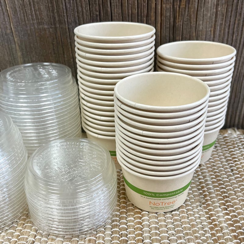 Outside the Box Papers 4 Ounce Souffle Cups and Lids - 100% Biodegradable and Compostable - 50 Pack - Image 2