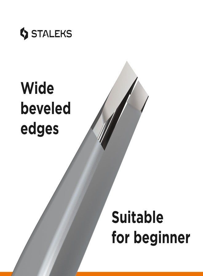 Staleks Pro Eyebrow Tweezers Expert 10 Type 3 - Wide Beveled Edges- Professional Stainless Steel Tweezer - Precision Hair Removal - Comfortable Grip - Manual Sharpening - Image 5