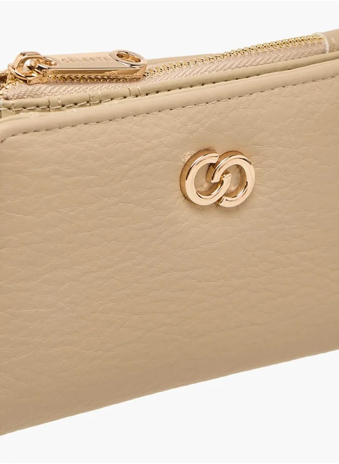 سيليست Women Textured Bi-Fold Wallet with Zip Closure