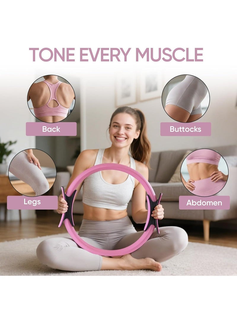 NIUB 18-Piece Pilates Kit – Ring, Ball, Magic Circle, Resistance Bands & Anti-Slip Socks - Image 3