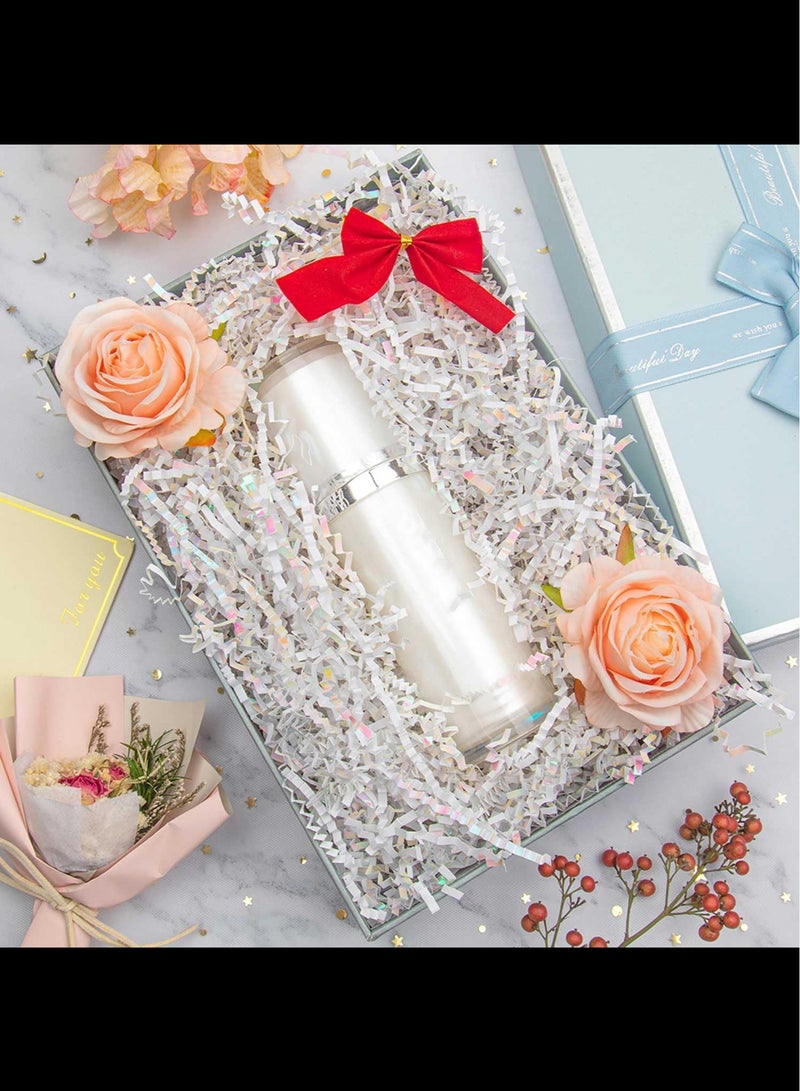 Craftman Crinkle Cut Paper, Shred Packing Grass, Cushion Paper Streamer for Wedding Birthday Bridesmaid Engagement Craft Gift Boxes Bags Basket Filler Decoration,100 Grams,Diamond White - Image 3