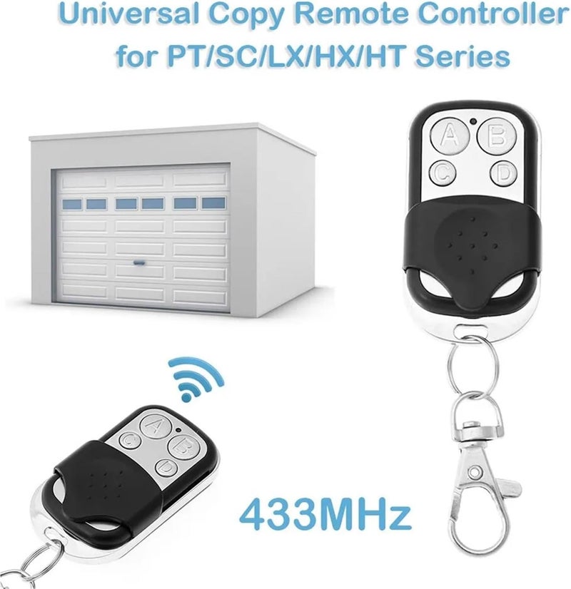 Garage Door Remote, Universal 4 Buttons Garage Door Opener Remote Control 433MHZ Clone Fixed Learning Rolling Code Duplicator(4pcs) - Image 2