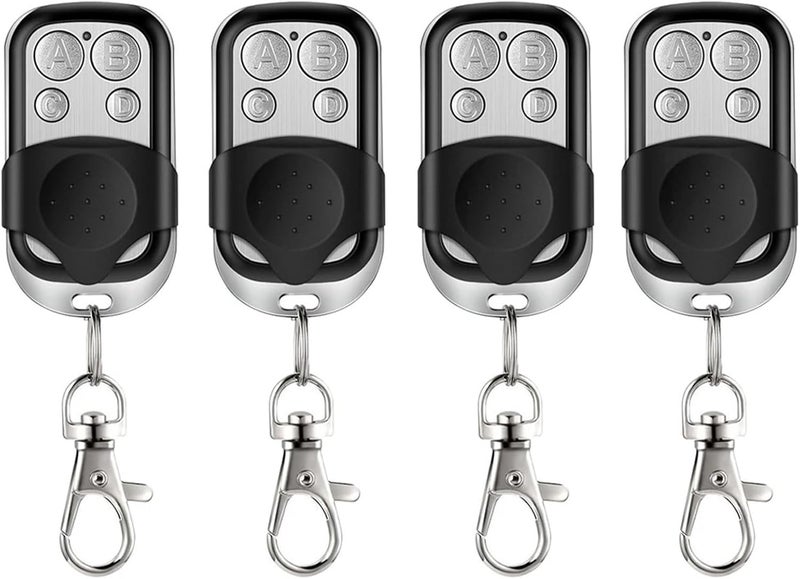 Garage Door Remote, Universal 4 Buttons Garage Door Opener Remote Control 433MHZ Clone Fixed Learning Rolling Code Duplicator(4pcs) - Image 1