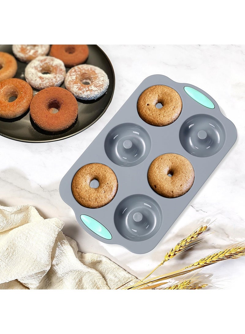 Mmmon 3 Pack Silicone Bakeware Set, Non-Stick Kitchen Oven Baking Pans, Silicone Cake Molds with Cake Pan, Donut Pan and Loaf Pan - Image 2
