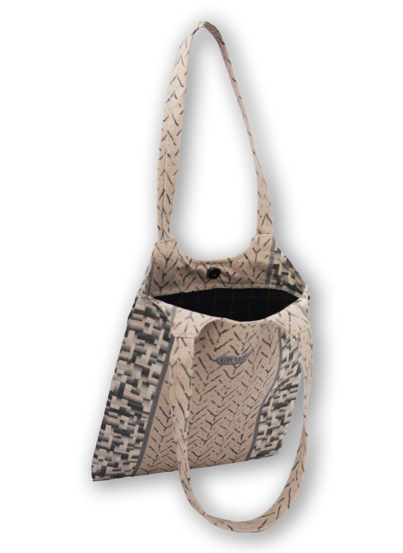 Gharibo Bags Casual Printed Linen Tote Bag  H230006b  - Image 2