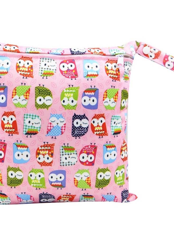 wenhuaren Cartoon Cute Print Stroller Hanging Bag Multi-functional Diaper Storage Bag Diaper Pad Hanging Bag  - Image 2