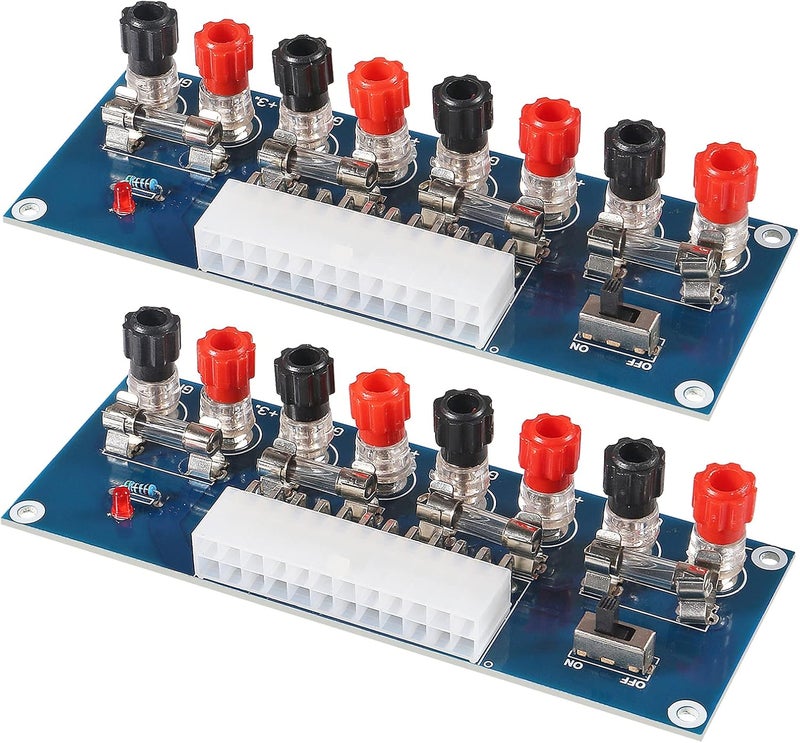 MELIFE 2pcs 24 Pin ATX Power Supply Breakout Adapter Module Desktop Computer Chassis Computer PC Power Supply Breakout Module Adapter 12V 5V 33V ATX Transfer Board - Image 1
