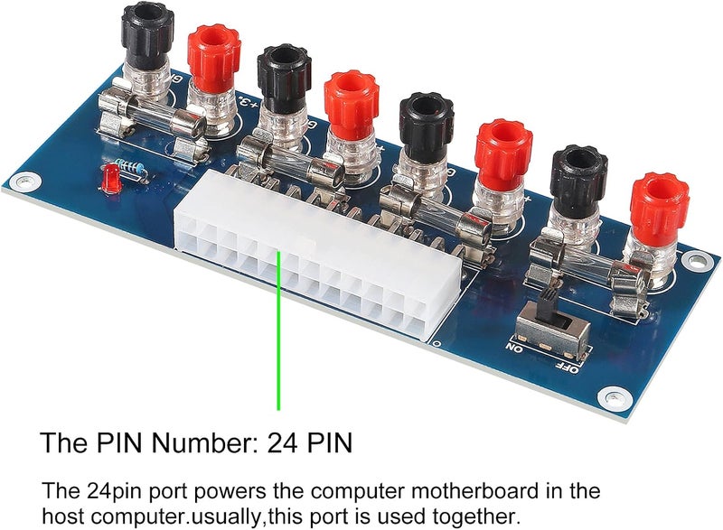 MELIFE 2pcs 24 Pin ATX Power Supply Breakout Adapter Module Desktop Computer Chassis Computer PC Power Supply Breakout Module Adapter 12V 5V 33V ATX Transfer Board - Image 3