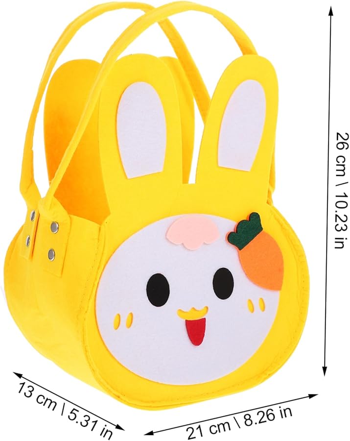 Easter Bunny Cloth Snack Bag Cute Candy Holder Lightweight Sturdy For Treats - Image 3