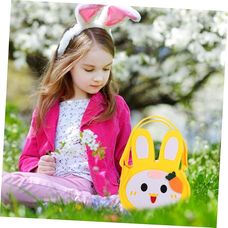 Easter Bunny Cloth Snack Bag Cute Candy Holder Lightweight Sturdy For Treats - Image 5