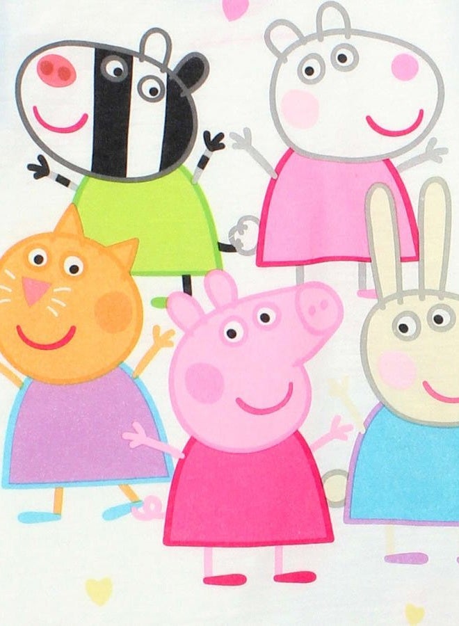 Peppa Pig بيجامة قصيرة الأكمام من البوليستر الناعم للفتيات الصغيرات (3T، أكمام قصيرة زرقاء) - Image 4