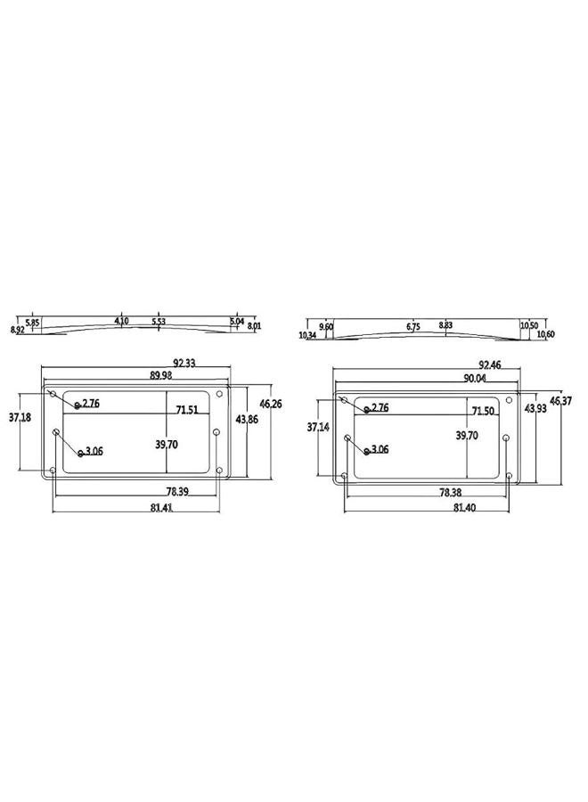 Guyker - Curved Bottom Metal Humbucker Pickup Mounting Ring Set - Replacement Frame Compatible with Les Paul LP Style Electric Guitar (2 Pack, Gold) - Image 4