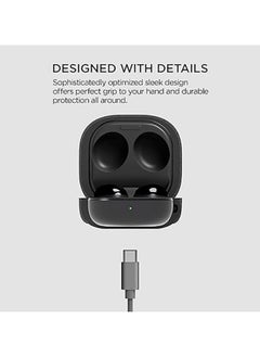 NIBEMINENT fashion Frosted Case compatible with Galaxy Buds FE(2023) Buds2 Pro Case(2022) Galaxy Buds2 Case(2021) Galaxy Buds Pro Case(2021）Comes with cowhide rope and key chain (Frosted ash)  - Image 5