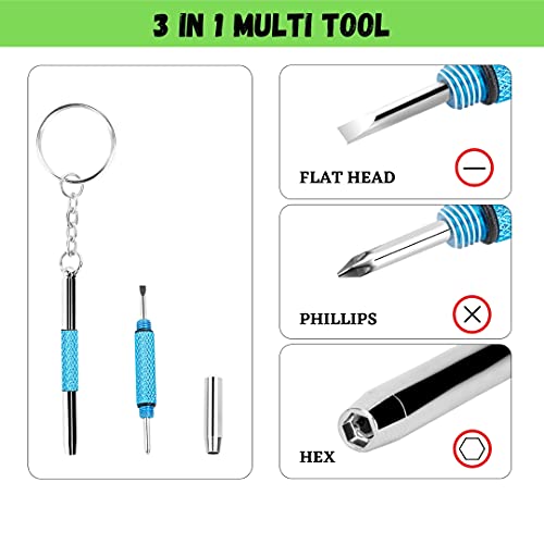 UNEAK - Eyeglass Screwdriver Repair Kit Precision 3 in 1 Mini Screwdrivers Set Keychain Glasses, Sunglasses, Sunglass, Watch, Electronics, Jewelry, Eyeglasses, Flat Head, Phillips, Hex - Image 2
