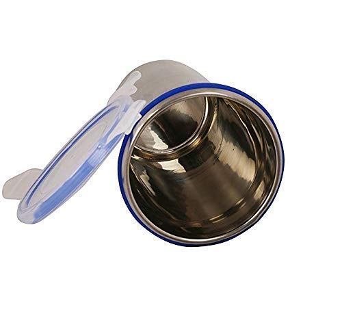 Oystio Stainless Steel Airtight Leak Proof Frezzer Safe and Dust Proof Glass Tumbler with Lid Set of 1 Capacity 600ML - Image 4