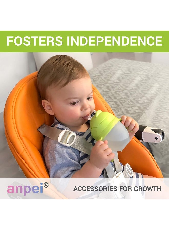 ANPEI 3-in-1 Straw Sippy Cup Conversion Kit (150ml/240ml, Green) - Image 4