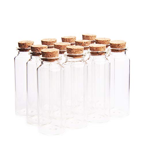 Danmu 40ml Potion Bottles,Glass Bottles with Cork Stopper,Small Glass Jars for Wedding Favors,Halloween Decorations,Baby Shower,Party Favors 12 Pack 1.18" x 3.14" - Image 3
